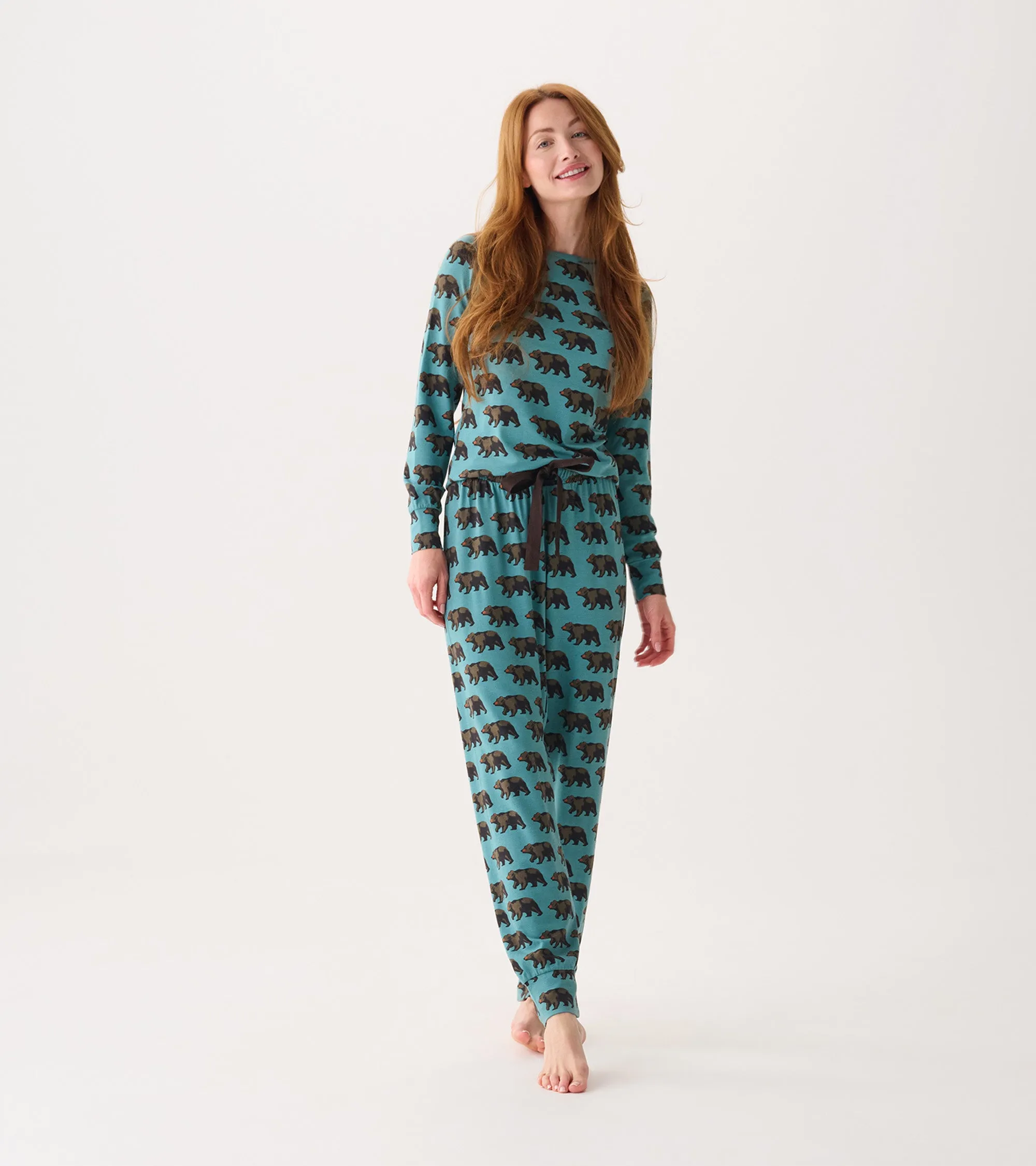 Women's Walking Bear Bamboo Pajama Set -Hatley