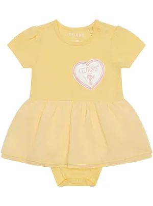 Yellow Bodysuit Dress (0-12M) Guess