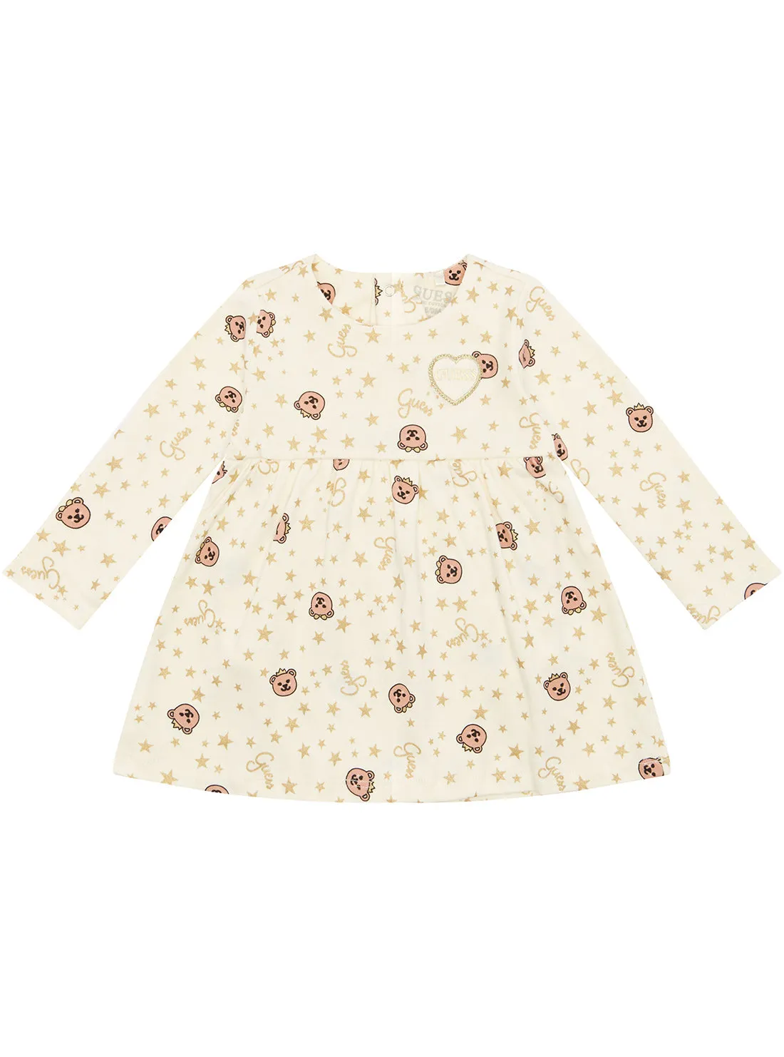 Yellow Long Sleeve Dress (0-12M) Guess